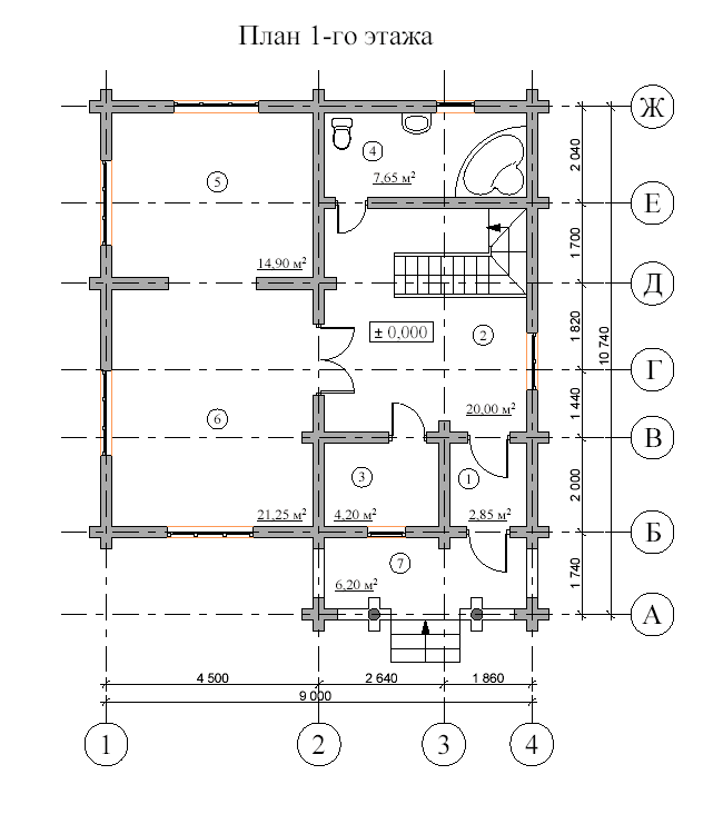 Проект деревянного дома в коттеджном поселке