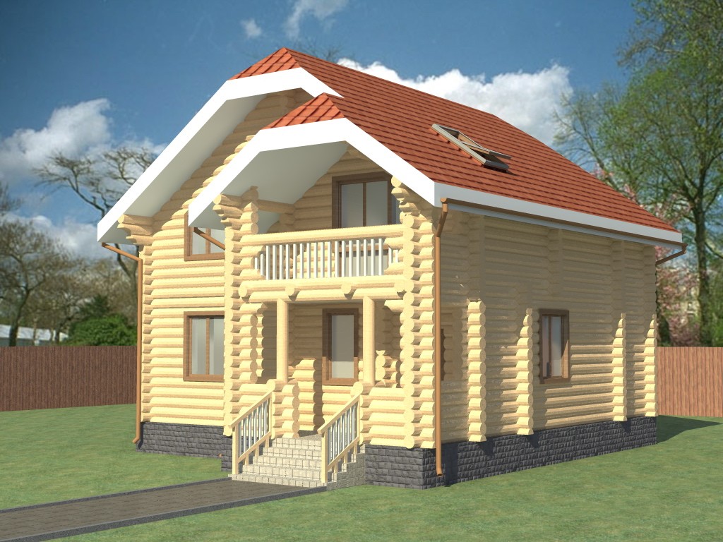 деревчнный дом в коттеджном поселке