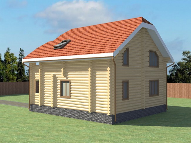 деревянный дом из оцилиндрованного бревна