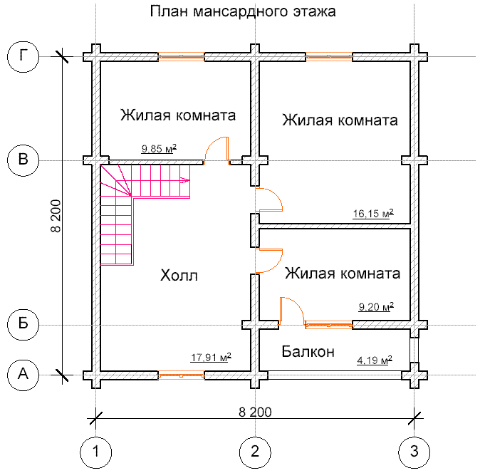 Проект дома с мансардой купить